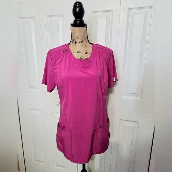 Cherokee Infinity Tops - Cherokee Infinity Women's Medical Scrub Top in Bright Pink/Magenta